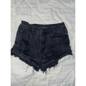 Black Distressed Jean Shorts - $12 obo